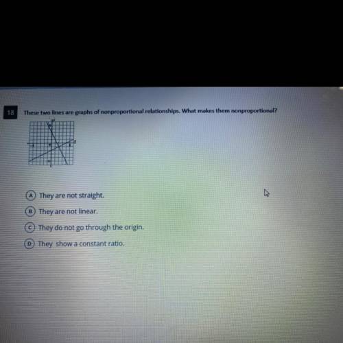 These two lines are
Graphs of non-proportional relationship makes makes them nonproportional