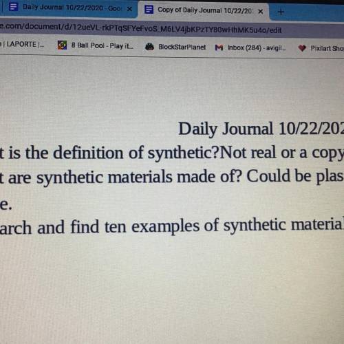 Is the definition of synthetic? Is it not real or a copy