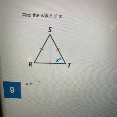 How do you find the value of X? Isosceles and Equilateral Traingle