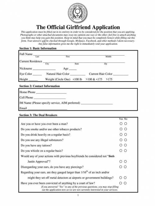 You don't have to fill out the form it's just a joke. I'm bored that's why I'm doing it