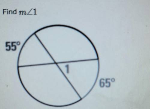 Find M<1
55 degrees
60 degrees
65 degrees
5 degrees