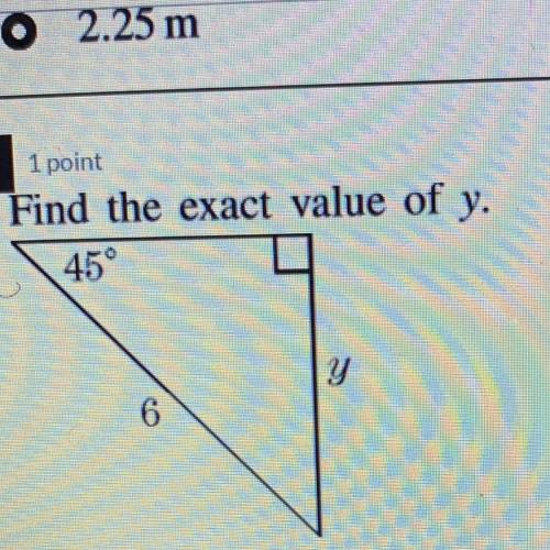 Find the exact value of y