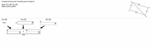 Complete the flow proof. Complete parts a. through d.