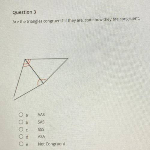 Are the triangles congruent ?