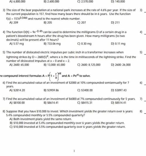 Can somebody give me the answer to number 5 ? I’m stuck .