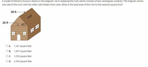 60 POINTS!! HELP ASAP PLS

A model of Steven’s house is shown in the diagram. He is replacing the