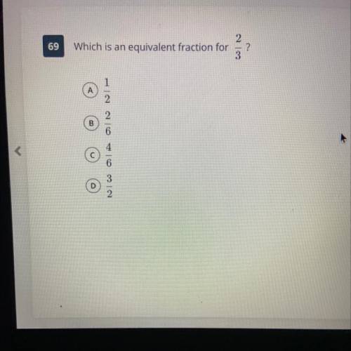 What is the equivalent fraction for 2/3??