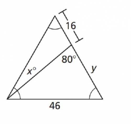 Find the values of x and y.