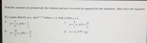 Find the constant of variation for the relation and use it to write an equation for the statement.