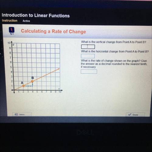 What is the vertical change from point A to point B ?

What is the horizontal change to point A to