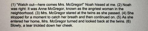 What do you learn about Mrs. McGregor in sentence 3-6 ?