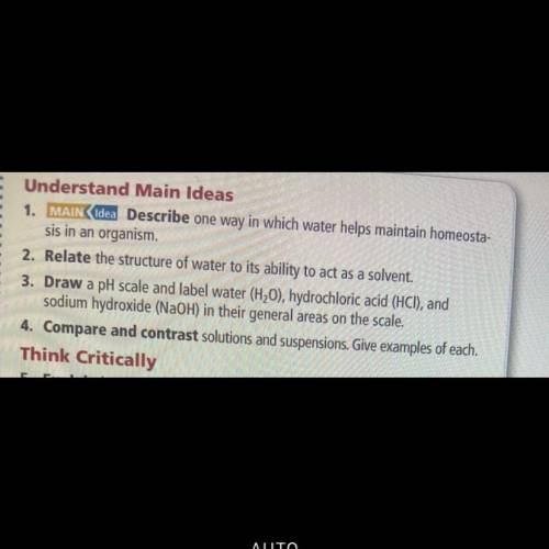Understand Main Ideas
1. MAIN
sis in an organism.
Please help 1-4