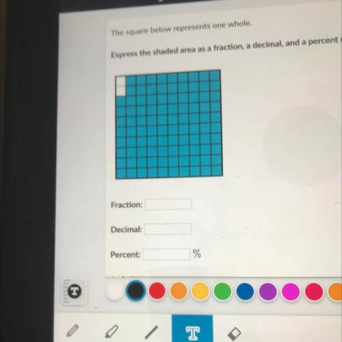 What is the decimal, percent, and fraction?