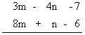 Subtract the following polynomials, then place the answer in the proper location on the grid.