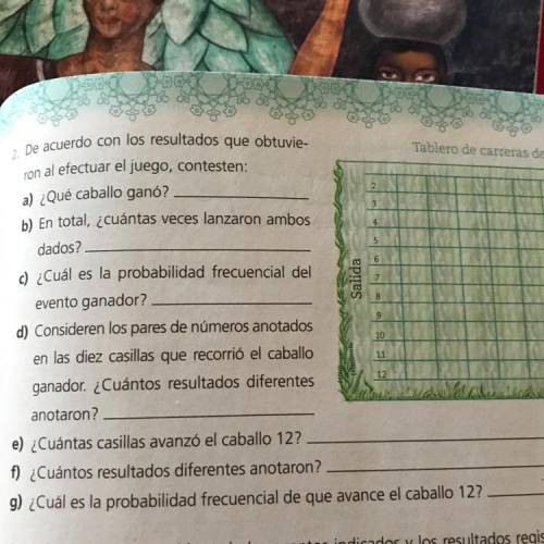 De acuerdo con los resultados que obtuvie-

ron al efectuar el juego, contesten:
a) ¿Qué caballo g