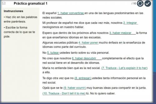 (IMPORTANT) I need help with spanish grammar