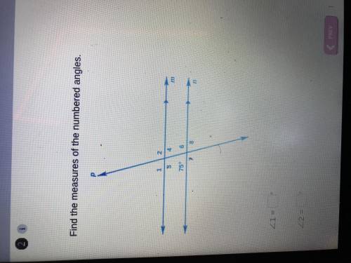 Find the measure of the numbered angles (Please answer fast)