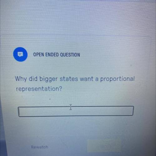 Why did bigger states want a proportional representation