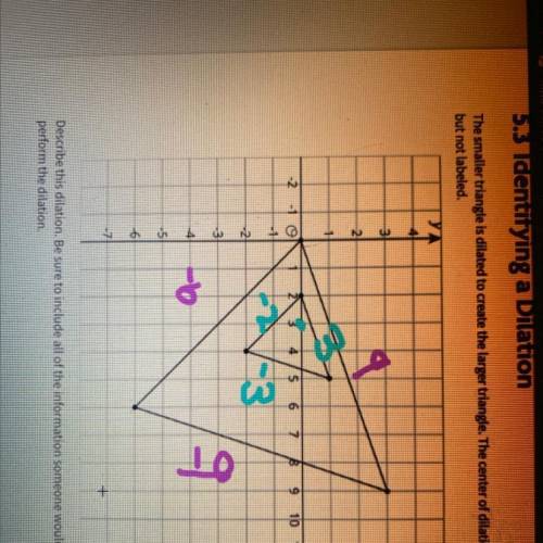 Describe the dilation. HELPP MEEE PLSSSS