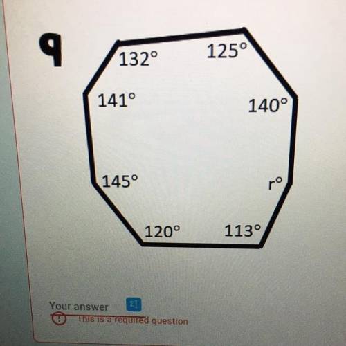 Find the value of each polygon
Find the sum of the interior angles first
