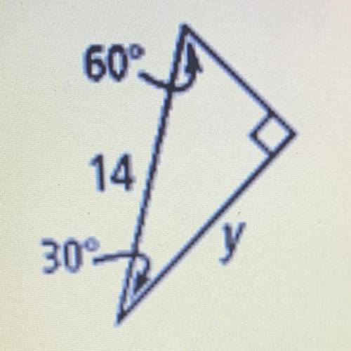 Find the value of y,please help