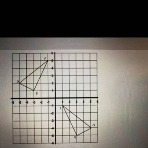 Help please!

Does mapping the triangle DEF onto triangle GHI prove the two triangles are congruen