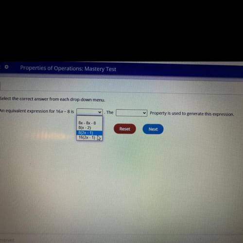 The answer for the second drop box 
Associative 
Commutative 
Distributive