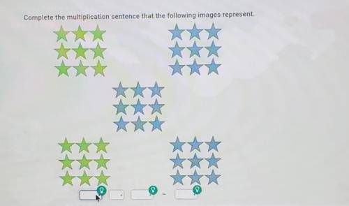 Complete the multiplication sentence that the following images represent. * 10