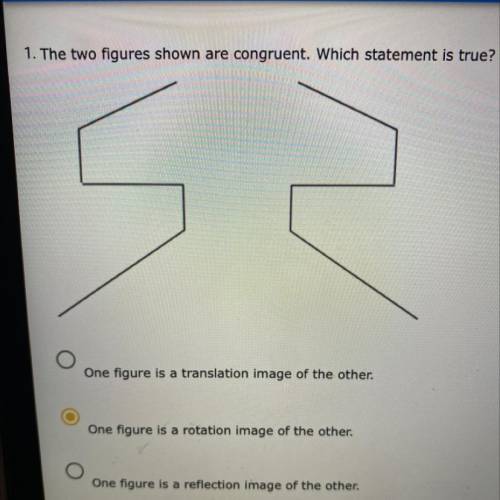 The two figures shown are congruent. Which statement is true?