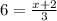 6=\frac{x+2}{3}