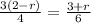 \frac{3(2-r)}{4} = \frac{3+r}{6}