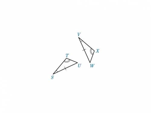 Which of the following congruence statements must be true based on the diagram shown? Select the tw