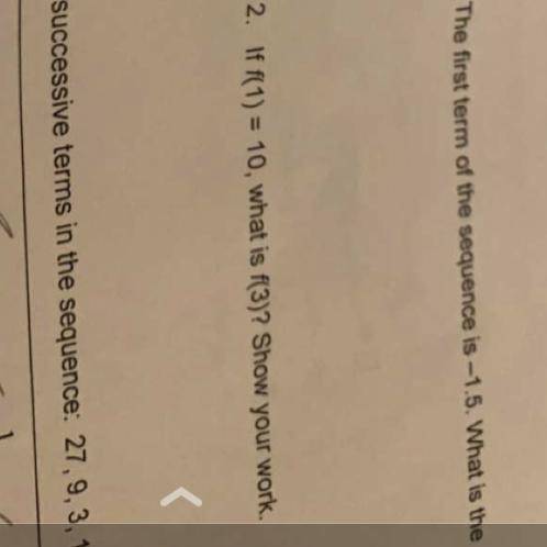 If f(1) =10, what is f(3)?