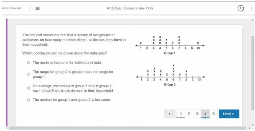 50 Points!!!

The line plot shows the result of a survey of two groups of customers on how many po