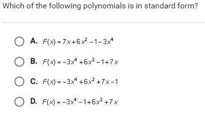 Which polynomials are in standard form?