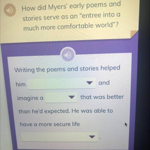 IREADY answer asap pls

How did Myers' early poems and stories serve as an “entree into a much mor
