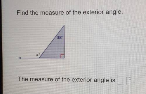 Find the measure of the exterior angle.