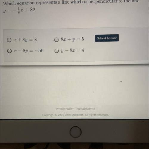 Which equation represents a line which is perpendicular to the line !!! u will get 12 points