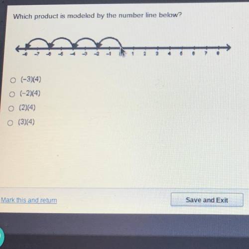 PLEASE HELP IM GIVING BRAINLTEST HURRT Which product is modeled by the number line below?

-8
2
0