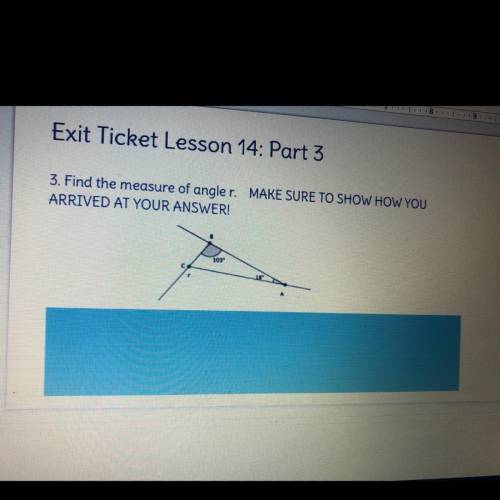 Find the measure of angle r