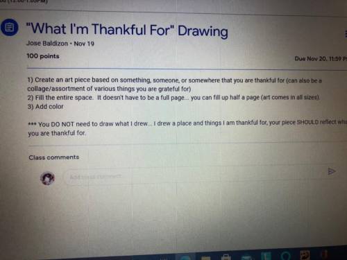Artist needed! Draw what you’re thankful for