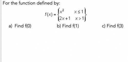 Find f(0) f(1) and f(3)