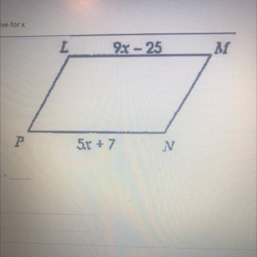 Solve for x 
Help me out please 
X=