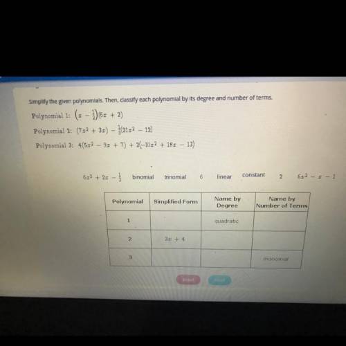 Please help me with polynomials