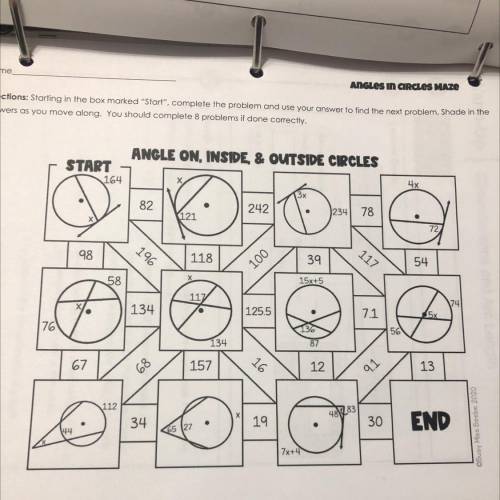 Angles in circles maze
any idea what the answers are ?