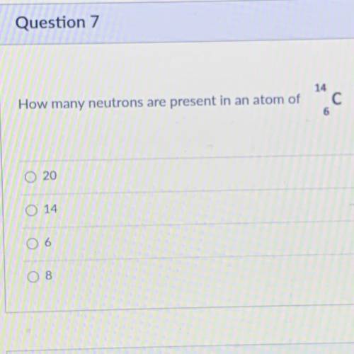 How many neutrons are present in an atom of