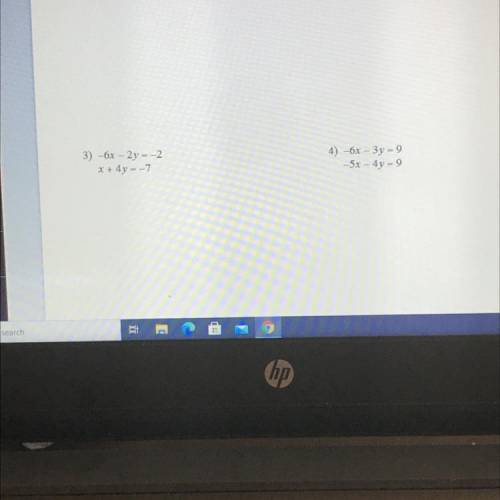 SOLVE EACH SYSTEM BY SUBSTITUTION MUST SHOW YOUR WORK..... THIS IS FOR TODAY I NEED ITS ASAP