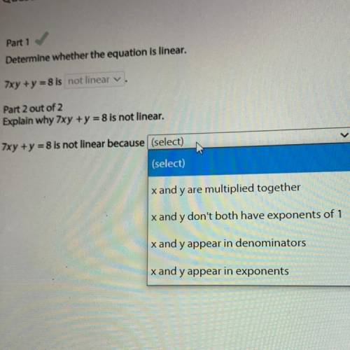 7xy + y is not linear because