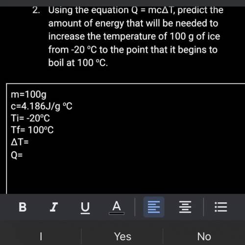 The amount of energy and the missing values