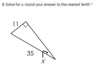 Solve for x, round to the nearest tenth.